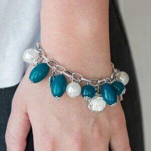 Paparazzi Jewelry Accessories - Love Doves - Blue Bracelet - Vintage